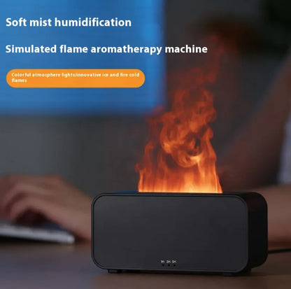 USB Flame Aroma Diffuser & Humidifier - Aromatherapy Machine with Timing Simulation