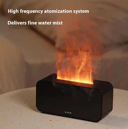 USB Flame Aroma Diffuser & Humidifier - Aromatherapy Machine with Timing Simulation